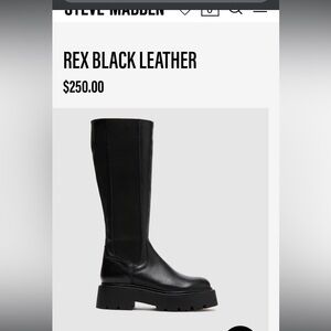 Rex boots by Steve Madden. Truly only worn twice. Real leather.